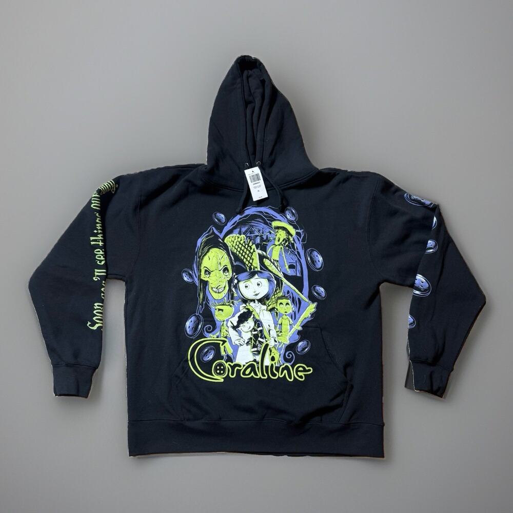Coraline Group Tonal Print Hoodie Size X-LARGE New With Tags